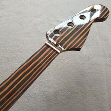 Zebra wood Fretless P Bass