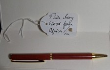 Hand Turned Ball Pen Pink Ivory Wood Ballpoint Pen With Case.
