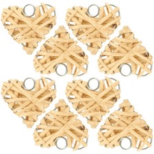  8 PCS Hanging Hearts Wicker