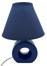 Retro Blue Ceramic Table Lamp Vintage Bedside Desk Light 32cm - D51T O827
