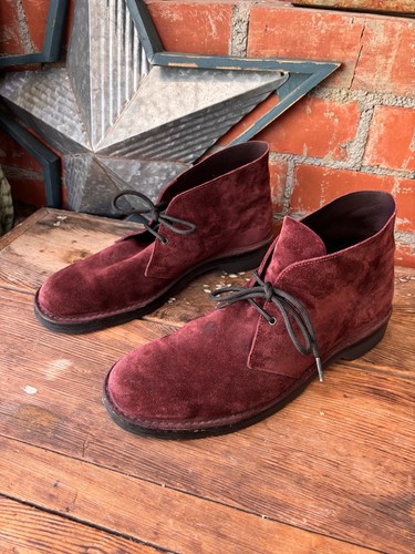 Solovair burgundy suede chukka - burgundy,