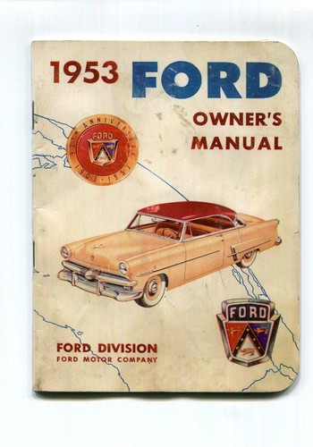 1953 ford car - ford, manual