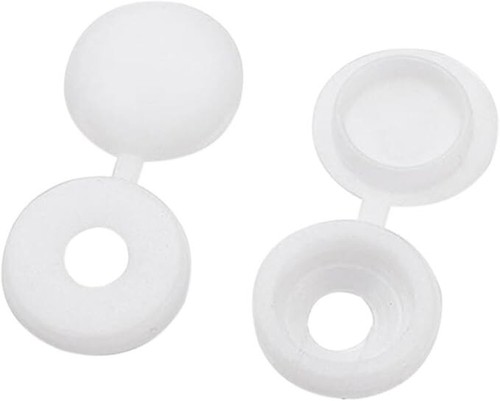 Hinged screw cap covers white - screw,