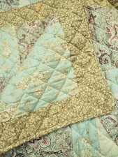 Double Patchwork Bedspread,quilted 90x100inch