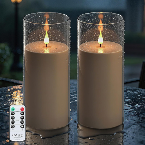 Grey led flickering candles - grey,