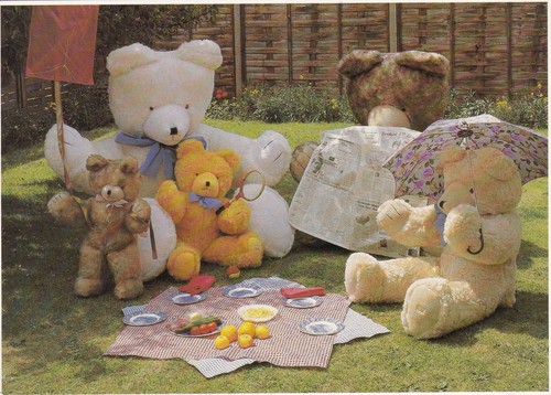 Teddy bears picnic postcard - teddy, picnic"