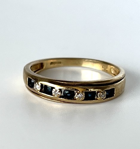 9ct gold sapphire - gold, and