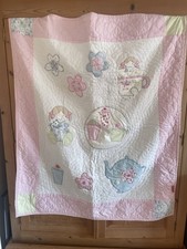 Beautiful Cot/crib/cot bed/doll bed Embroidered Quilt
