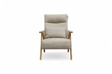 Hendricks High Back Accent Chair, Chunky Chenille Natural