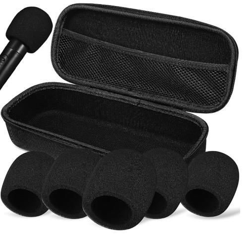 Microphone case with - 5pcs, foam