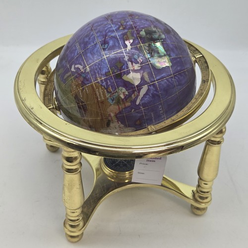 Gemstone world globe purple - gemstone,