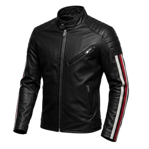 Real leather mens cafe - real, racer