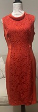 Reiss Boat Neck Red Lace Dress