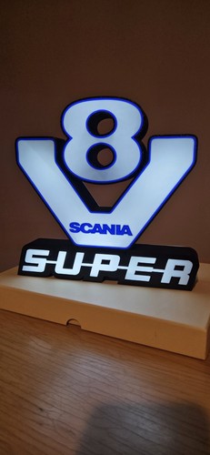 Led light box sign scania - sign, v8