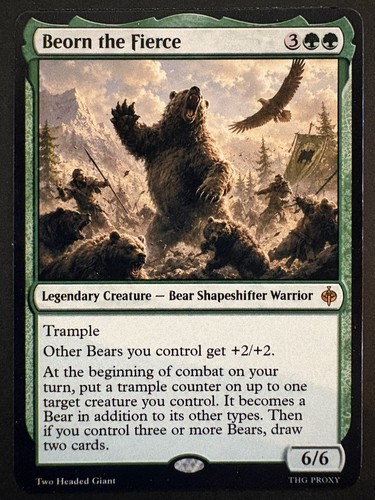 Mtg beorn the fierce playtest - fierce,