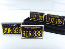 BULLITT CAR NUMBER PLATE JJZ 109 & RDR 838 McQUEEN BULLETT MENS CUFFLINKS GIFT
