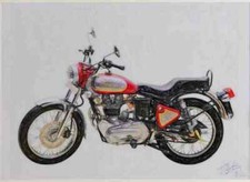 A4 Metal Sign Limited Edition RoyalEnfield Bullet Electra5S 2007