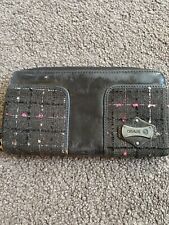 Gravis - Wallet Purse Zip Card Holder Bag Brown Green Ski Surf Y2K