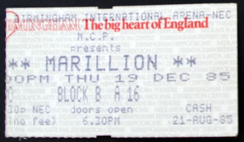 Marillion ticket original - ticket,