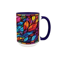 Stained glass patterned mug - glass,