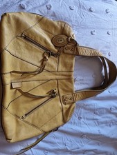 Vintage Maddox Mustard Fossil Leather Bag Hard Colour To Find.