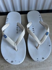 Ted Baker Men’s White/Blue Flip Flops. Size 7-8 (approx) 27.5cm at longest point