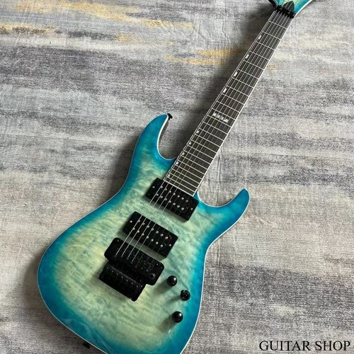 String electric guitar teal - 7-string,