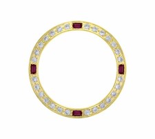 CREATED DIAMOND RUBY BEZEL FOR