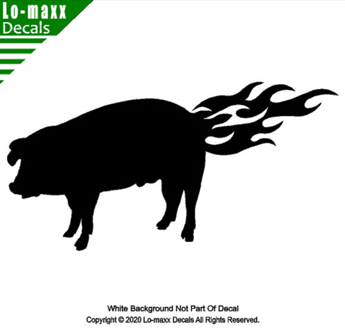 Flaming pig hog country - pig, farm