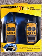 Hummer 2-way radio set(pair). Up to 7 mile range. New.