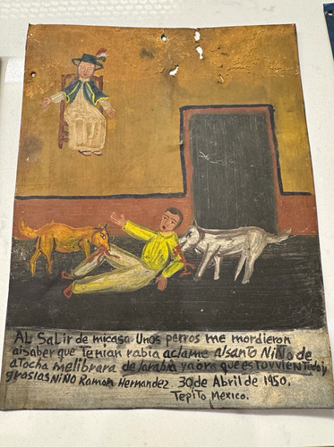 Antique 1950 mexican voto - antique,