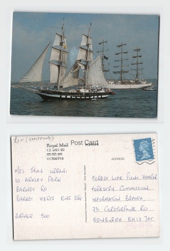 Vintage postcard tall ships - tall,