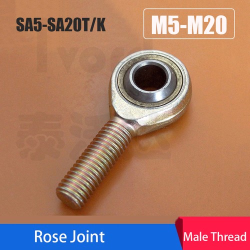 Rose joint male - male, rod