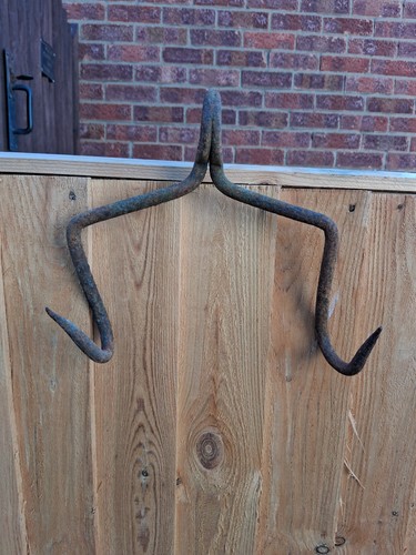 Vintage rusty iron butchers - iron,