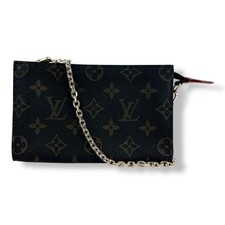 Louis Vuitton Brown Monogram Classic Signature Mini Bucket Pouch W/ Added Chain