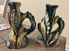 Majolica-style Candlesticks