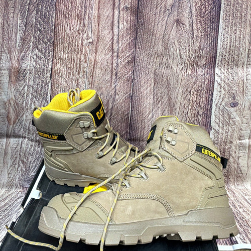 Cat safety work lace tan - cat, lace-up