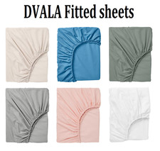 Ikea Dvala 100% Cotton Fitted Sheet – High Quality Bed Sheets Single/Double/king