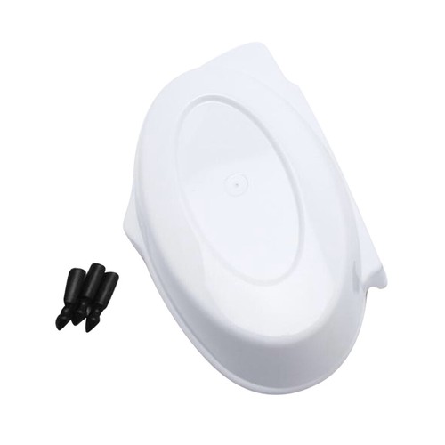 White plastic battery - white, side