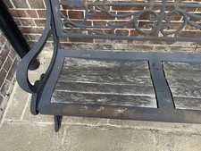 Garden Cast Iron Bench With Wooden Slats