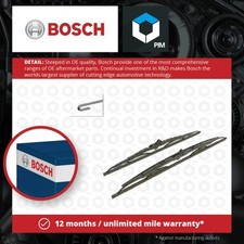 2x Wiper Blades (Pair) fits NISSAN MICRA Front 03 to 10 Windscreen Set Bosch New