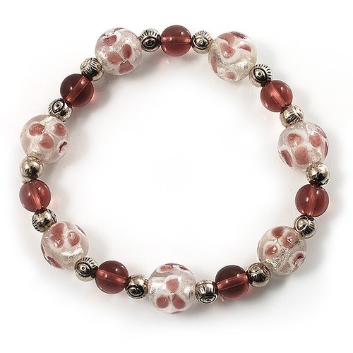 Elegant lilac glass bead - lilac,