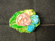 RARE W H Goss Flower Brooch