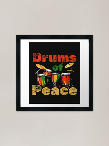 Drums peace framed art - peace,