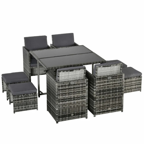 Seater cube rattan garden - seater,