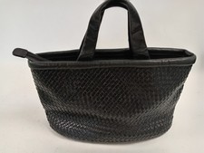 Radley London Black Woven Leather Tote Bag with Zip Closure 15" W x 9" H x 5" D