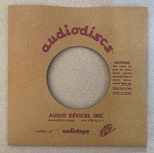 AUDIO DISCS USA REPRODUCTION RECORD SLEEVE PACK OF 10