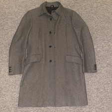 Sisley Mens Long Tweed Coat Made On Italy Size 52 U.K. XL Stunning