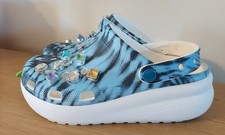 BNWT Girls Size 1 Wedge Crocs Cutie Crush Lil Rebel Gem Clogs/Sliders