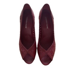 Roberto Vianni Size 6 Red Peep Toe Shoes